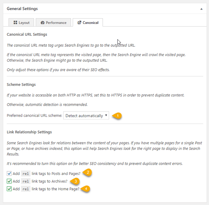 Obecné nastavení SEO pluginu